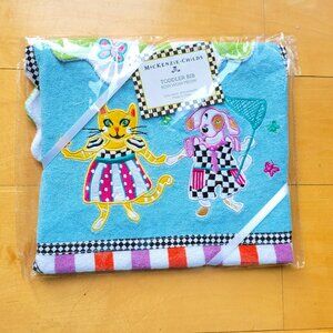 MacKenzie-Childs Toddler Bib - Bow Wow Meow, New in Original Package